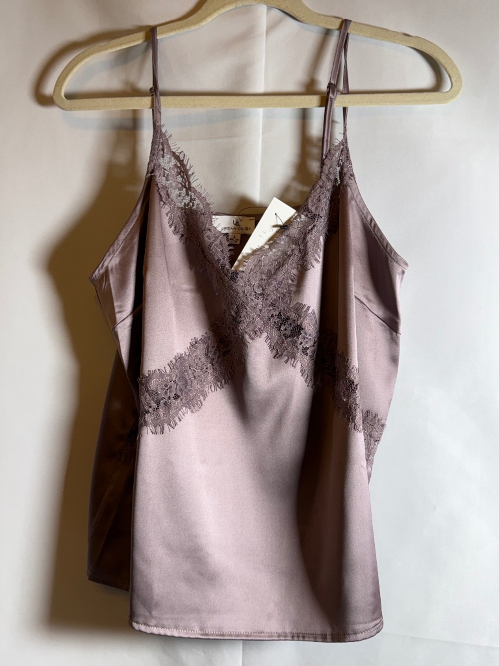 NWT Boutique Rose Lace Fall Camisole (L)